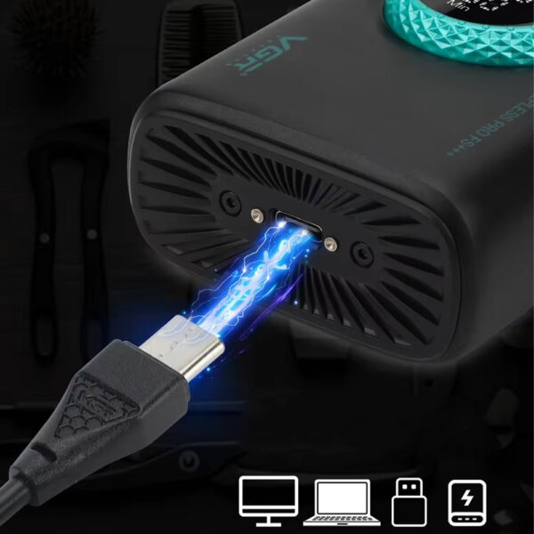 Электробритва шейвер с двойным лезвием, от USB, VGR V-377, Черная / Мужская электробритва аккумуляторная