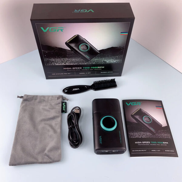 Электробритва шейвер с двойным лезвием, от USB, VGR V-377, Черная / Мужская электробритва аккумуляторная