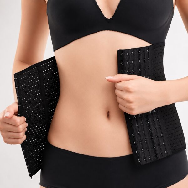Моделирующий корсет WAIST BAND 3XL черный для живота и талии регулируемый на крючках