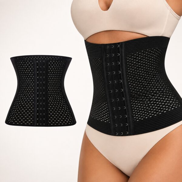Утягивающий пояс-корсет WAIST BAND 2XL черный для коррекции фигуры с 4 металлическими ребрами