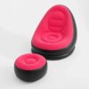 Надувное кресло с пуфиком 2в1 (116х98х83см, до 100кг) Air Sofa + насос, Черный / Надувной велюровый диван с пуфом