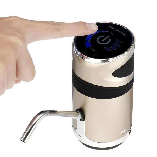Помпа аккумуляторная для воды XL-129, от USB, Золотистый / Автоматический электрический насос на буль