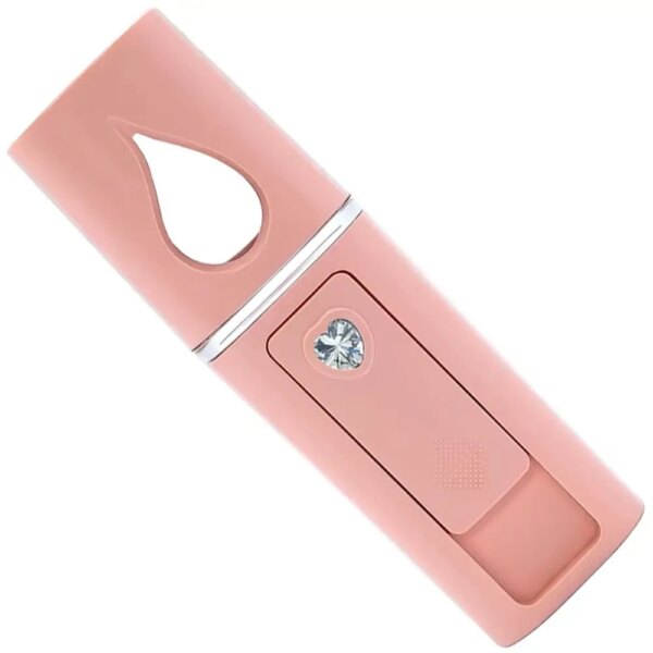 Увлажнитель для лица с подсветкой 20мл, 10х3см, USB, MSK-3445, Розовый / Освежитель для лица / Нано спрей для кожи