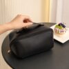 Женская дорожная косметичка AND XL-1010 черная из экокожи на молнии, органайзер для косметики с 7 отделениями и ручкой