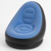 Надувной диван с пуфом Air Sofa и насосом для комфортного отдыха в ярком голубом цвете