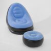 Надувной диван с пуфом Air Sofa и насосом для комфортного отдыха в ярком голубом цвете