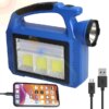 Ручной фонарь с солнечной батареей 5Вт, PowerBank, USB, DIZ-2209-3
