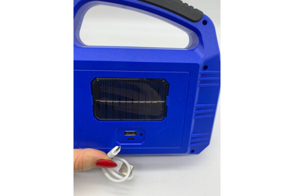 Ручной фонарь с солнечной батареей 5Вт, PowerBank, USB, DIZ-2209-3