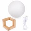 УЦЕНКА! Светильник-ночник 3D слой Луна Moon Lamp на деревянной подставке 15 см (Плохая упаковка 3611)