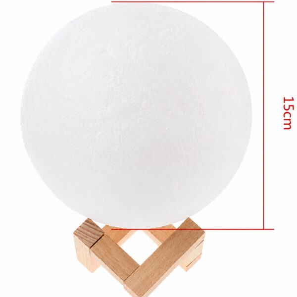 УЦЕНКА! Светильник-ночник 3D слой Луна Moon Lamp на деревянной подставке 15 см (Плохая упаковка 3611)