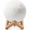 УЦЕНКА! Светильник-ночник 3D слой Луна Moon Lamp на деревянной подставке 15 см (Плохая упаковка 3611)