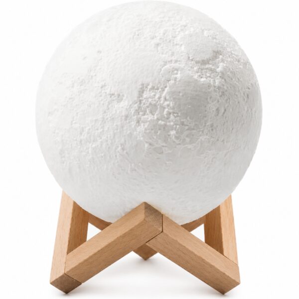 УЦЕНКА! Светильник-ночник 3D слой Луна Moon Lamp на деревянной подставке 15 см (Плохая упаковка 3611)