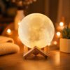 УЦЕНКА! Светильник-ночник 3D слой Луна Moon Lamp на деревянной подставке 15 см (Плохая упаковка 3611)