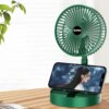 УЦЕНКА! Складной аккумуляторный мини-вентилятор с USB-зарядкой XL 908 зеленый (Плохая упаковка 3621)