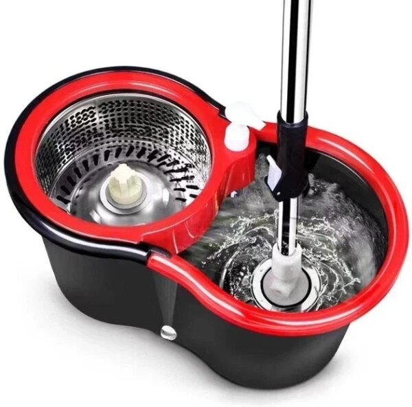 Комплект швабра с турбо отжимом и ведром Spin Mop 360 10 л набор для уборки и мытья пола