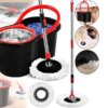 Комплект швабра с турбо отжимом и ведром Spin Mop 360 10 л набор для уборки и мытья пола