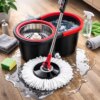 Комплект швабра с турбо отжимом и ведром Spin Mop 360 10 л набор для уборки и мытья пола
