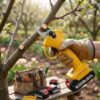 Аккумуляторный набор (Мини-пила 6" и Секатор) + Высоторез-удлинитель 2м, 2 АКБ 48В, Жовтий / Набор аккумуляторного инструмента