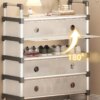 УЦЕНКА! Напольная прямая 4-уровневая полка для обуви SKLM-25-LT6205 100х62х29 см (Плохая упаковка 3627)