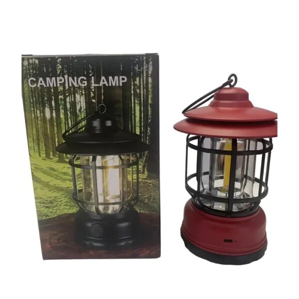 УЦЕНКА! Кемпинговый аккумуляторный фонарь Camping Lamp 27S, 1200 мА·ч, до 300 лм, красный (Плохая упаковка 3630)