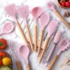 УЦЕНКА! Набор кухонных принадлежностей силикон 12 предметов Kitchen Set, Кухонный набор в стакане (Повреджение стакана 3635)