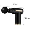 УЦЕНКА! Перкуссионный массажер с 4 насадками Gun Massager, Черный / Массажер для тела / Ручной массажер (Повреждение корпуса 3645)