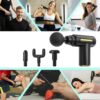 УЦЕНКА! Перкуссионный массажер с 4 насадками Gun Massager, Черный / Массажер для тела / Ручной массажер (Повреждение корпуса 3645)
