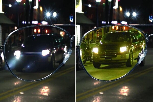 УЦЕНКА! Антибликовые очки для водителей Night View Glasses с желтыми линзами для ночного вождения (Плохая упаковка 3647)