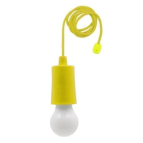 УЦЕНКА! Подвесная светодиодная LED лампа-фонарь на шнурке 110 см, питание от 3 батареек AAA, холодный белый (Нет упаковки 3652)
