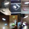 УЦЕНКА! Настольная мини LED-лампа OZS 20 см, 3 Вт, 4 светодиода, гибкая на батарейках 3×AAA, голубая (Нет упаковки 3653)