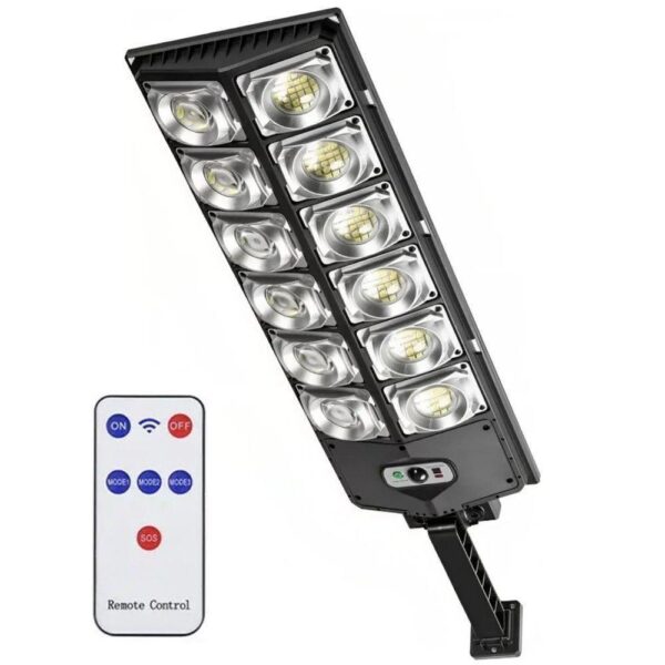 Уличный фонарь W789B-6 с пультом / Светильник с датчиком движения / LED фонарь