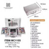 Набор женской косметики в подарочном чемодане MC1155 Makeup set Серебристый