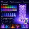 УЦЕНКА! Настольная аккумуляторная лампа с пультом 22см ночник Роза RGB Crystal Rose.(Трещина на корпусе 3708)