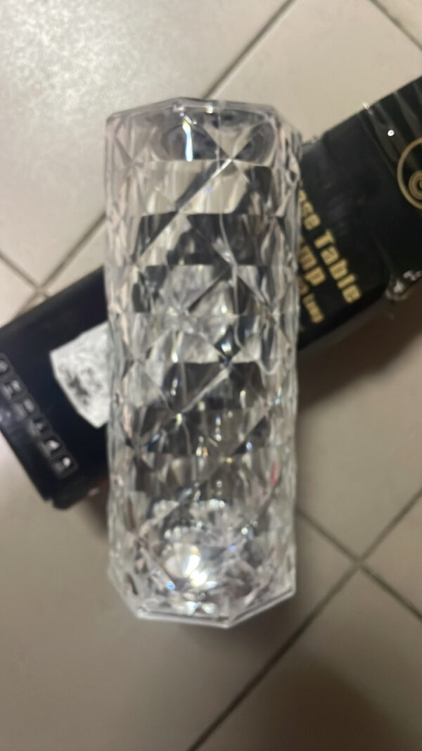 УЦЕНКА! Настольная аккумуляторная лампа с пультом 22см ночник Роза RGB Crystal Rose.(Трещина на корпусе 3708)