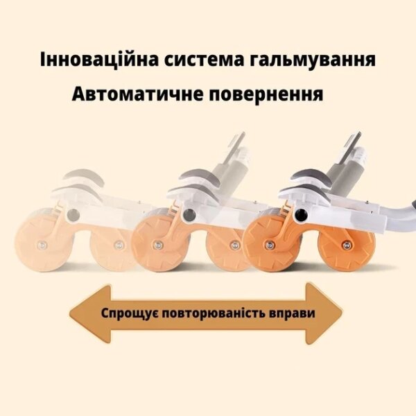 УЦЕНКА! Автоматический тренажер для живота, колесико для живота с подушечкой для пуш-апа,WHEEL (Плохая упаковка 3660)