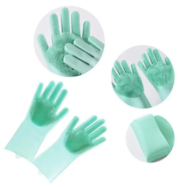 УЦЕНКА! Перчатки для кухни Kitchen Gloves Бирюзовые (Плохая упаковка 3706)