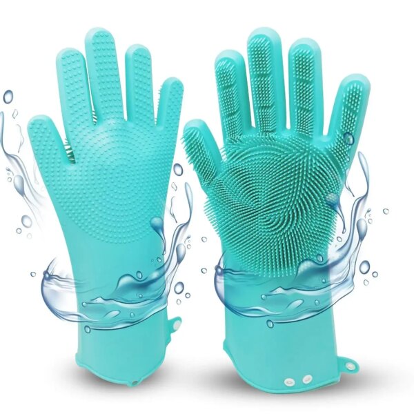 УЦЕНКА! Перчатки для кухни Kitchen Gloves Бирюзовые (Плохая упаковка 3706)