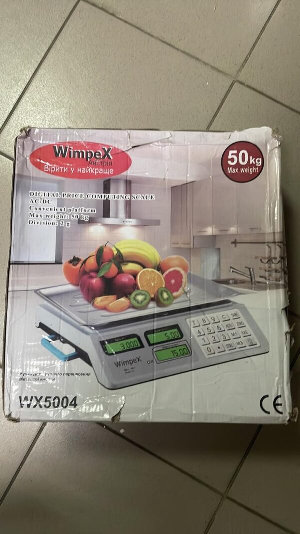 УЦЕНКА! Весы торговые до 50 кг, Wimpex WX-5004, Белый / Настольные весы / Весы электронные (Плохая упаковка 3661)