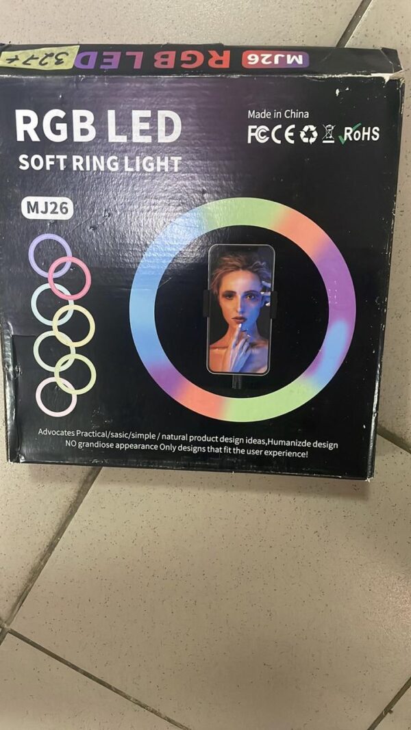 УЦЕНКА! Кольцевая RGB лампа 26 см от USB, MJ260 Soft Ring Light / Светодиодная лампа для фото (Нет держателя для телефона 3665)