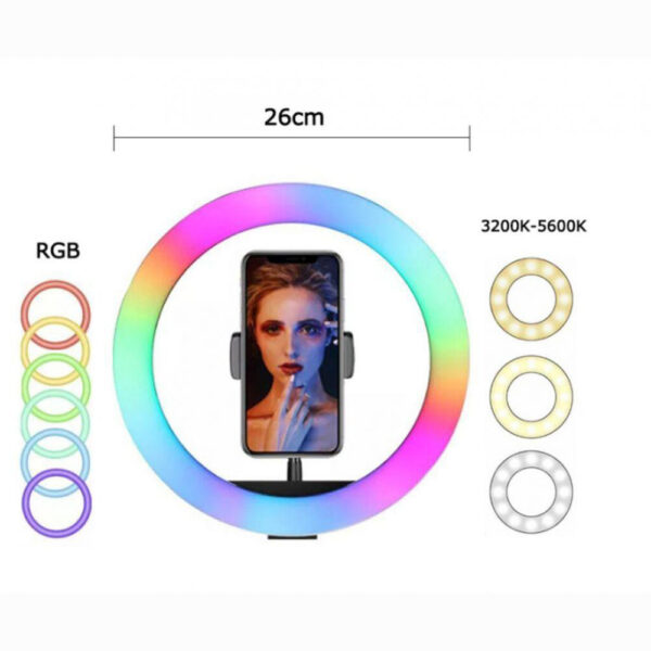УЦЕНКА! Кольцевая RGB лампа 26 см от USB, MJ260 Soft Ring Light / Светодиодная лампа для фото (Нет держателя для телефона 3665)