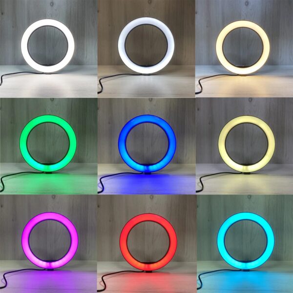 УЦЕНКА! Кольцевая RGB лампа 26 см от USB, MJ260 Soft Ring Light / Светодиодная лампа для фото (Нет держателя для телефона 3665)