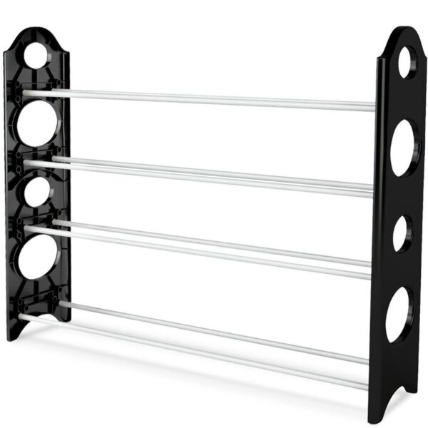 УЦЕНКА! Полка для обуви Stackable Shoe Rack на 4 полки, Белый / Вместительный органайзер для обуви (Плохая упаковка 3664)
