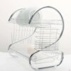 УЦЕНКА! Стойка для хранения посуды 360х115х240мм, Kitchen Storage Rack, Белый / Сушка для посуды с поддоном (Плохая упаковка 3688)