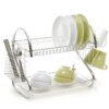 УЦЕНКА! Стойка для хранения посуды 360х115х240мм, Kitchen Storage Rack, Белый / Сушка для посуды с поддоном (Плохая упаковка 3688)