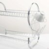 УЦЕНКА! Стойка для хранения посуды 360х115х240мм, Kitchen Storage Rack, Белый / Сушка для посуды с поддоном (Плохая упаковка 3688)