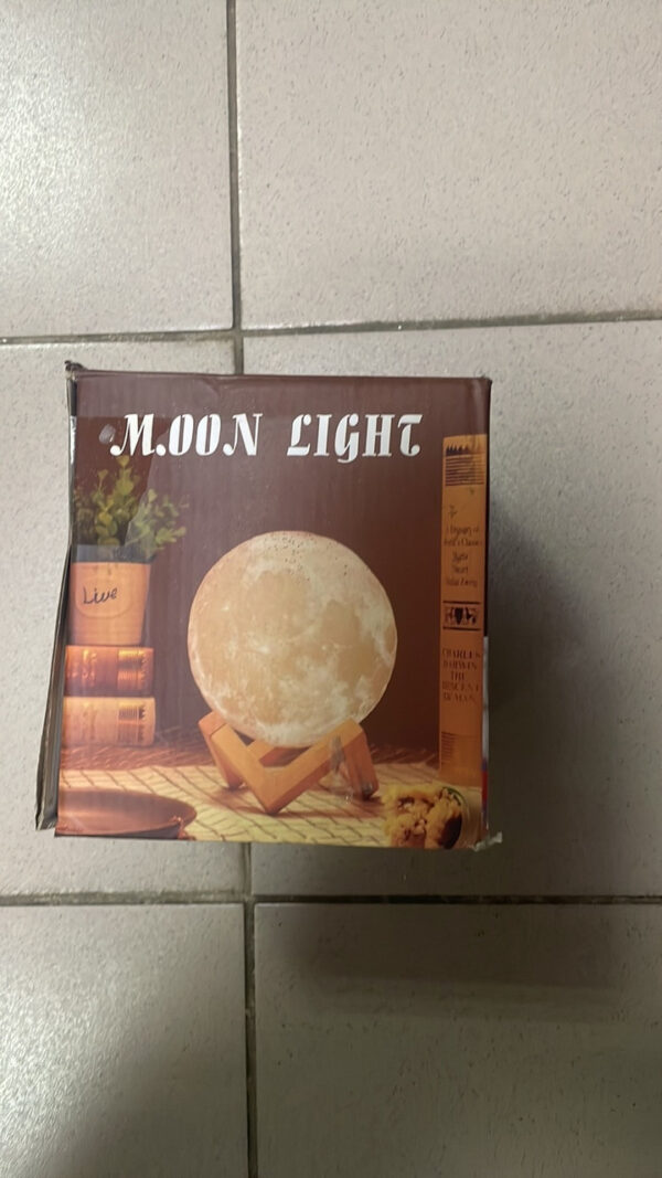 УЦЕНКА! Светильник-ночник 3D слой Луна Moon Lamp на деревянной подставке 15 см (Плохая упаковка 3696)