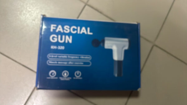 УЦЕНКА! Портативный массажер для тела и 4 насадки, от USB, Fascial Gun KH-320, Черный / Ручной мышечный (Плохая упаковка 3802)