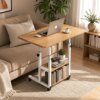 УЦЕНКА! Компьютерный столик 60х40х60-85см / Прикроватный стол с регулировкой высоты / Поворотный столик (Повреждение корпуса 3699)