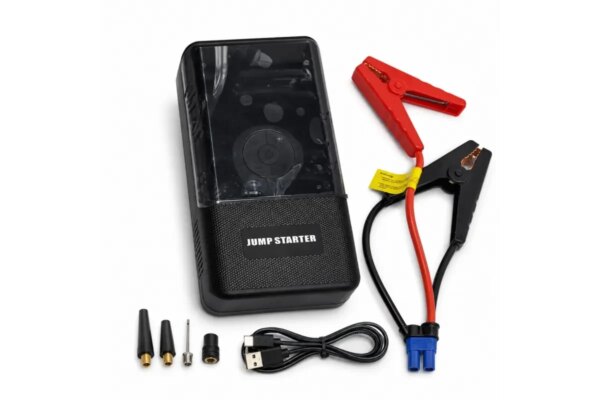 Пускозарядное устройство 965A 4в1 с компрессором 150 PSI Jump Starter 12В, Power Bank, LED фонарь