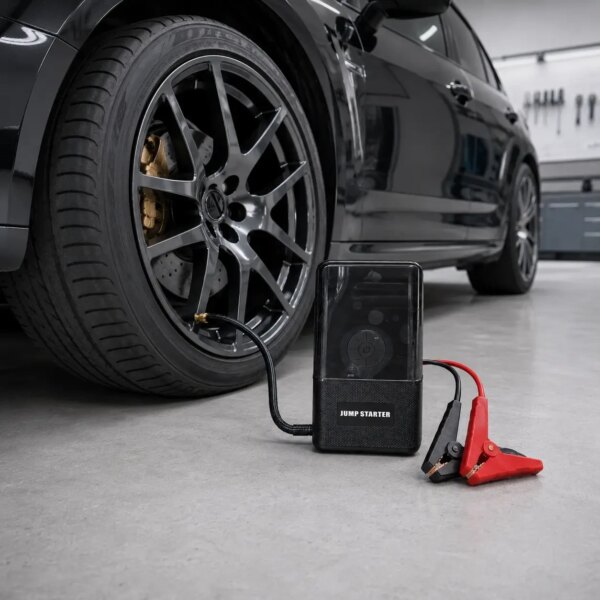Пускозарядное устройство 965A 4в1 с компрессором 150 PSI Jump Starter 12В, Power Bank, LED фонарь